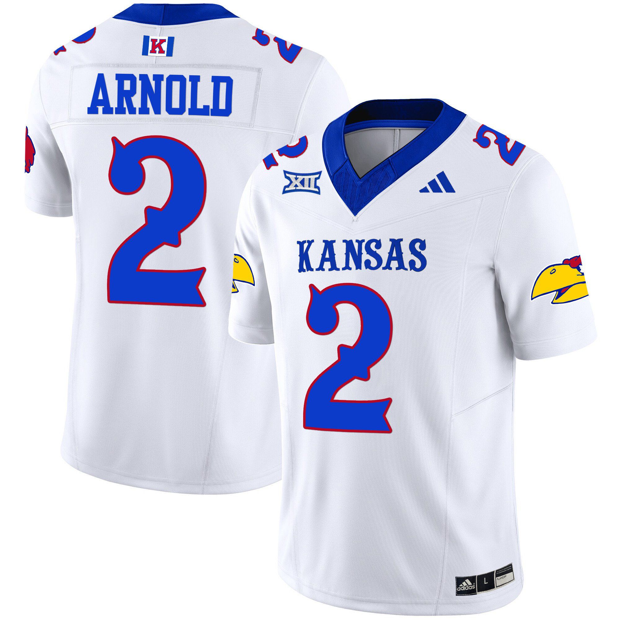 Men Kansas Jayhawks #2 Arnold White 2024 Blackhawk Vapor Limited NCAA Jersey